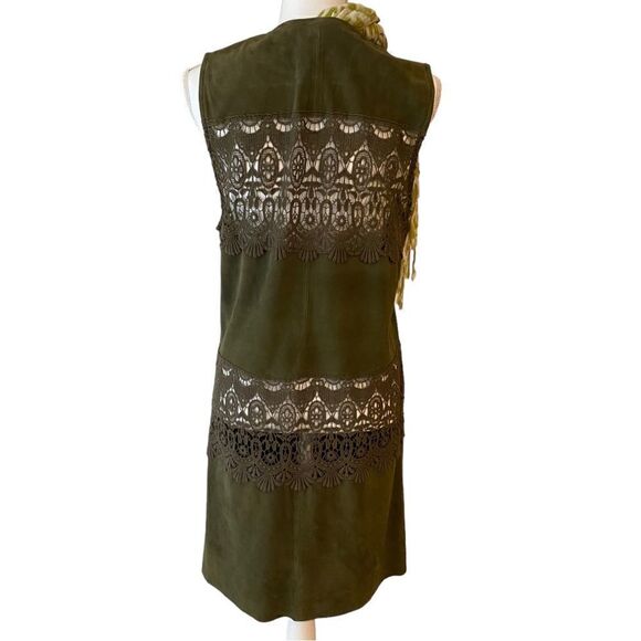 Suede Neiman Marcus Tunic Vest Jacket Vintage Medium - Picture 3 of 6